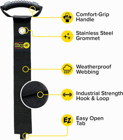 Easy-Carry Straps - 22" (2-Pack) Black