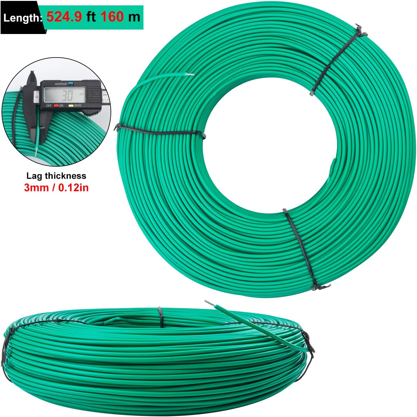 525 ft Plant Twist Ties, Soft TPR Garden Twist Ties for Outdoor Plants, Climbing Plants, and Tomato Support, Durable, Reusable, and Easy to Use