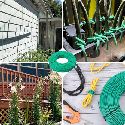 525 ft Plant Twist Ties, Soft TPR Garden Twist Ties for Outdoor Plants, Climbing Plants, and Tomato Support, Durable, Reusable, and Easy to Use