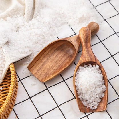 Wooden Coffee Scoop, 6.3 Inch Large Ground Coffee Scoop, Acacia Wood Wooden Scoop Coffee Spoons for Jars Canisters, Bath Salts, Tea, Sugar, Laundry Detergent