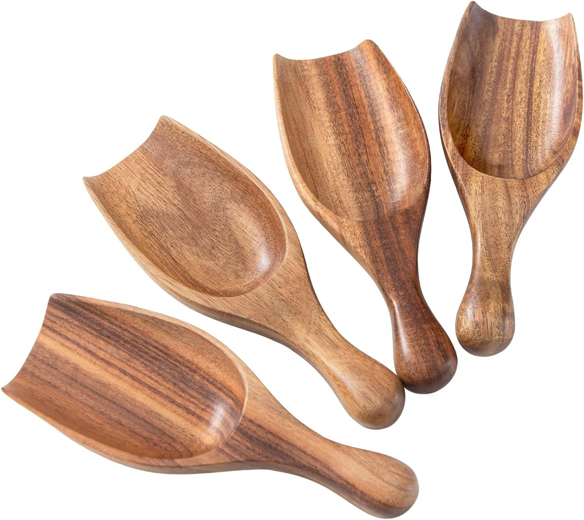 Wooden Coffee Scoop, 6.3 Inch Large Ground Coffee Scoop, Acacia Wood Wooden Scoop Coffee Spoons for Jars Canisters, Bath Salts, Tea, Sugar, Laundry Detergent