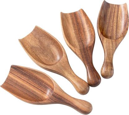 Wooden Coffee Scoop, 6.3 Inch Large Ground Coffee Scoop, Acacia Wood Wooden Scoop Coffee Spoons for Jars Canisters, Bath Salts, Tea, Sugar, Laundry Detergent