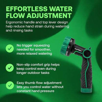 TCNZL8P Garden Hose Nozzle - 8 Pattern Thumb Control Water Spray