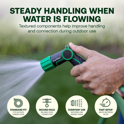 TCNZL8P Garden Hose Nozzle - 8 Pattern Thumb Control Water Spray