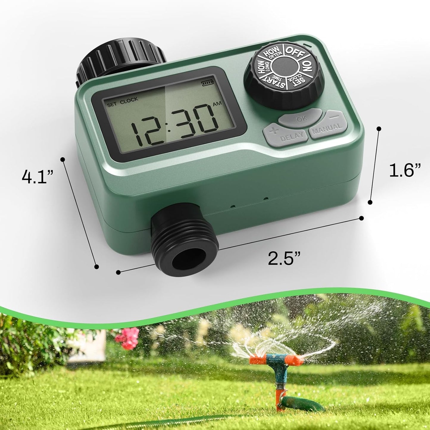 Outdoor Water Timer for Garden Hose, Programmable Sprinkler Timer