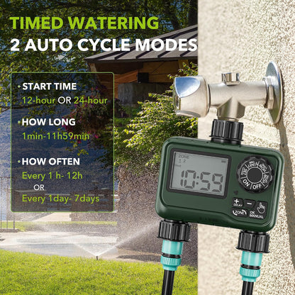 Outdoor Water Timer for Garden Hose, Programmable Sprinkler Timer
