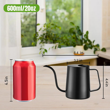 Watering Can Indoor Plants, Small Plant Watering Can, 12 oz, Black