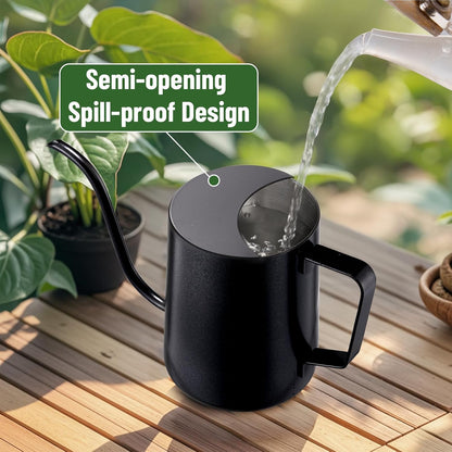 Watering Can Indoor Plants, Small Plant Watering Can, 12 oz, Black