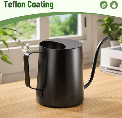 Watering Can Indoor Plants, Small Plant Watering Can, 12 oz, Black
