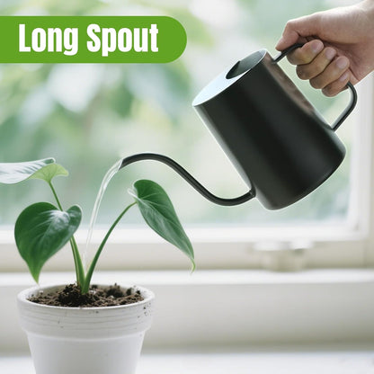 Watering Can Indoor Plants, Small Plant Watering Can, 12 oz, Black
