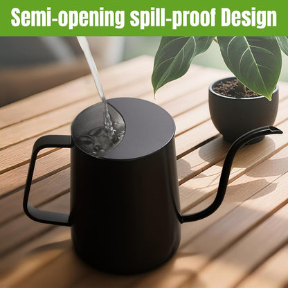 Watering Can Indoor Plants, Small Plant Watering Can, 12 oz, Black