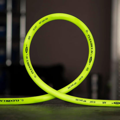 Air Compressor Hose, 3/8 in. x 100 ft., 1/4 in. MNPT Fittings, No-Kink, All Weather, Lightweight, Premium Hybrid Polymer, 300 PSI, ZillaGreen