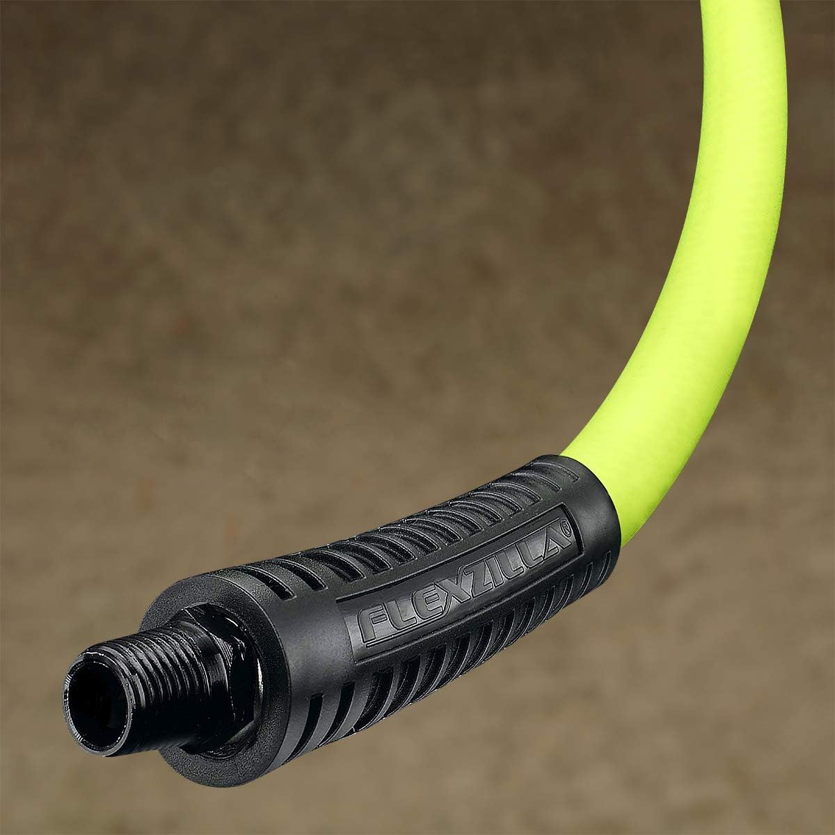 Air Compressor Hose, 3/8 in. x 100 ft., 1/4 in. MNPT Fittings, No-Kink, All Weather, Lightweight, Premium Hybrid Polymer, 300 PSI, ZillaGreen