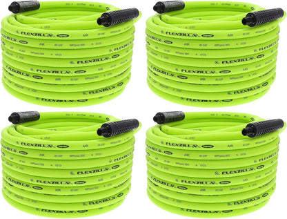 Air Compressor Hose, 3/8 in. x 100 ft., 1/4 in. MNPT Fittings, No-Kink, All Weather, Lightweight, Premium Hybrid Polymer, 300 PSI, ZillaGreen