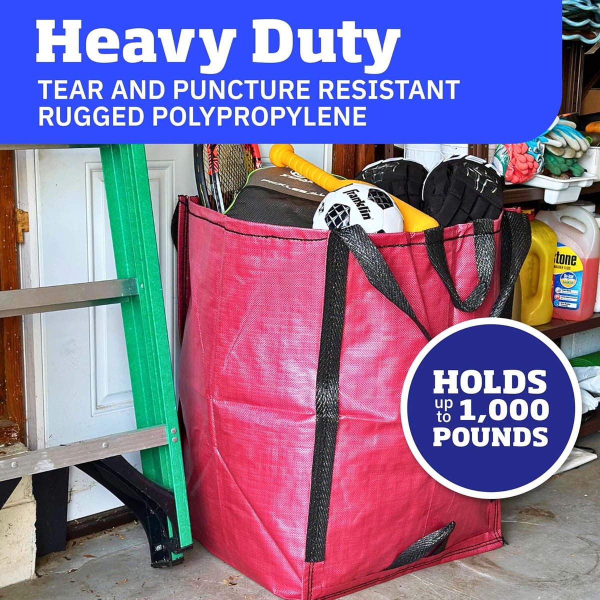 Heavy Duty Home and Yard Bags, Red