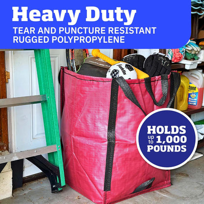 Heavy Duty Home and Yard Bags, Red
