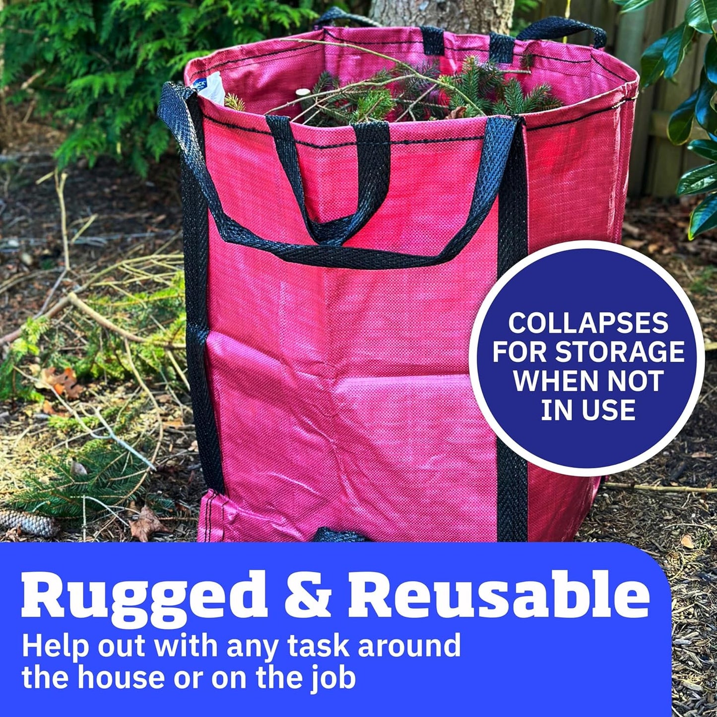 Heavy Duty Home and Yard Bags, Red