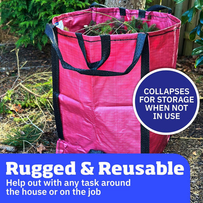 Heavy Duty Home and Yard Bags, Red