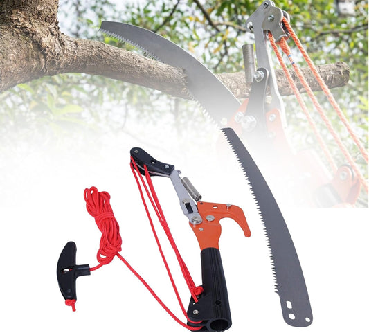 Manual Pole Saw Attachment & Rope Pole Pruner Head, Pole Not Included