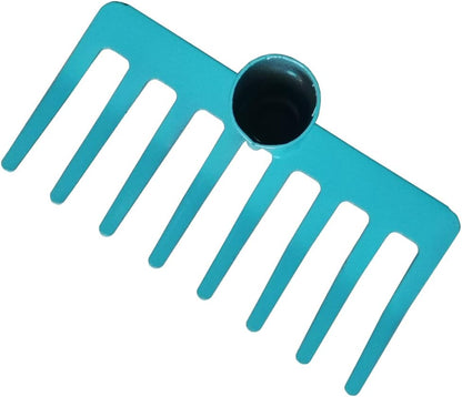 8 Teeth Mini Garden Rake Replacement Head for Kids Hard Metal Hand Rake Head Only NO Handle (Red)