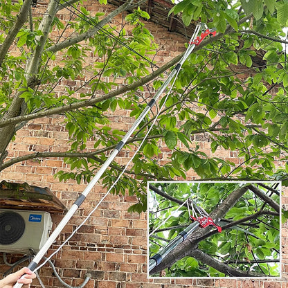 13ft Pole Saws for Tree Trimming, Lightweight Stainless Steel Tree Trimmers Long Handle Pruner, Tree Pruner Extendable, Manual Pole Cutter for Yard Garden Patios Trees Branches Cutting