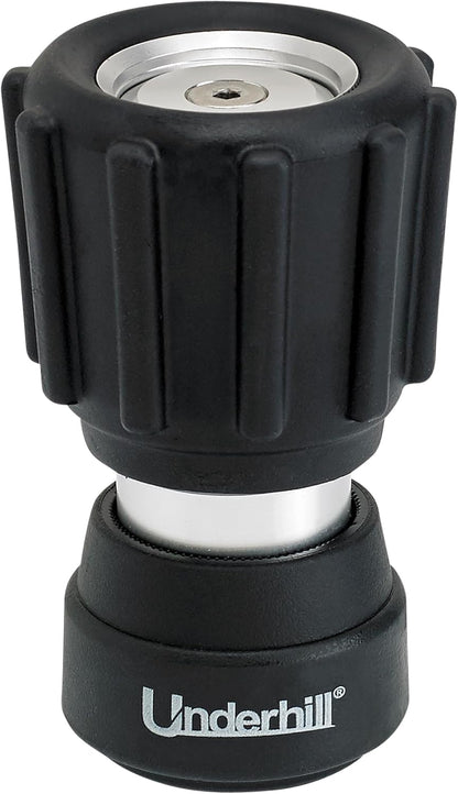 Magnum Stinger Fireman Style Garden Hose Nozzle NG400 – Heavy Duty Solid Brass Water Spray Nozzle, 11 GPM, 30–100 PSI, 3/4 Inch Thread Inlet, Jet Soak Fan Patterns, Professional Grade