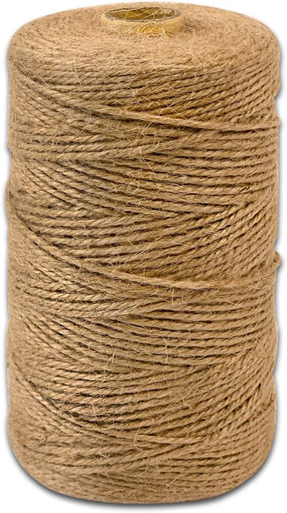 Garden Twine Strong Natural Jute 800 Feet Long Green Twine for Gardening Tomato Climbing Plant Tie Floristry Crafts Gift Wrapping Packing Decor (Green 2mm * 800feet)