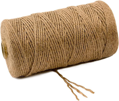 Garden Twine Strong Natural Jute 800 Feet Long Green Twine for Gardening Tomato Climbing Plant Tie Floristry Crafts Gift Wrapping Packing Decor (Green 2mm * 800feet)