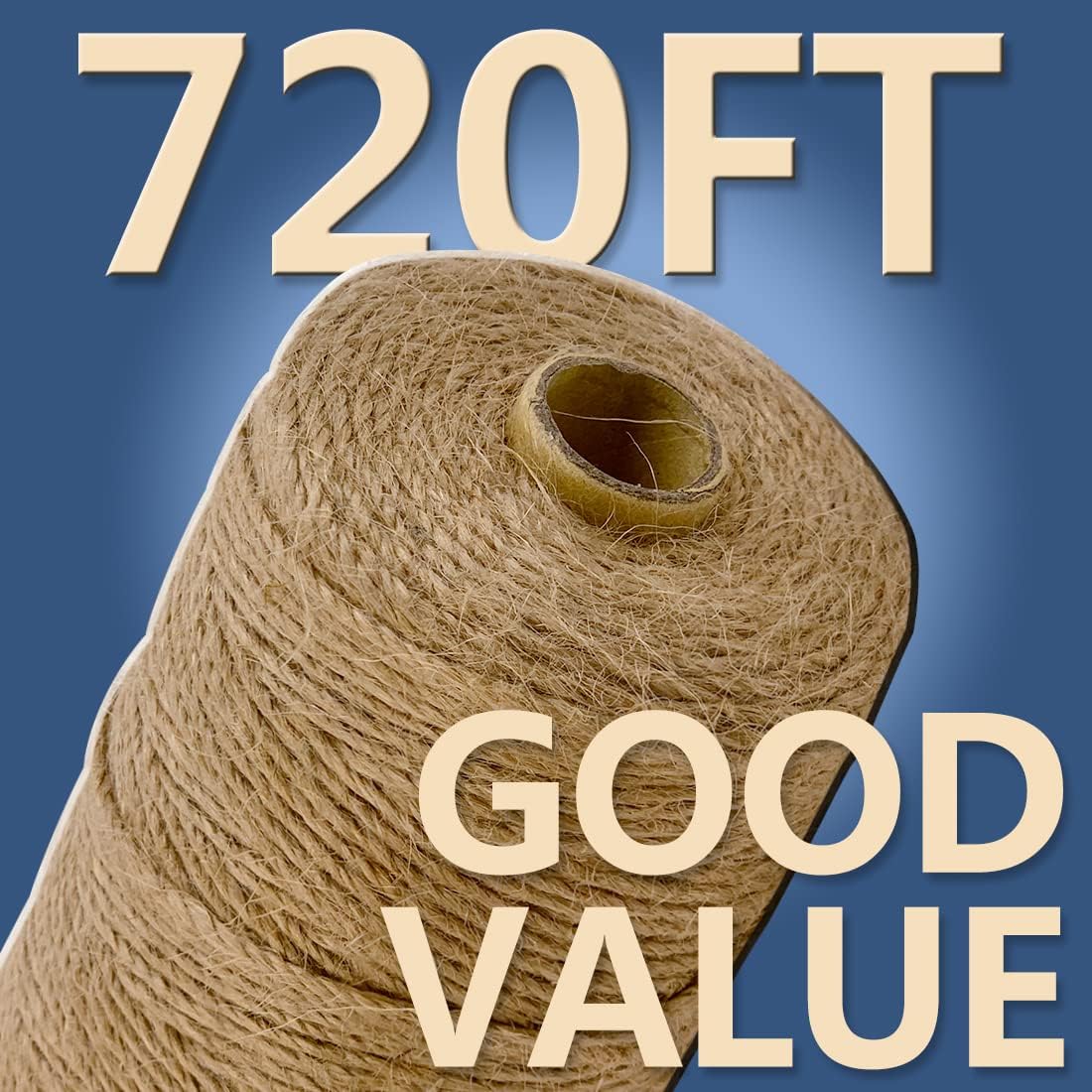 Garden Twine Strong Natural Jute 800 Feet Long Green Twine for Gardening Tomato Climbing Plant Tie Floristry Crafts Gift Wrapping Packing Decor (Green 2mm * 800feet)