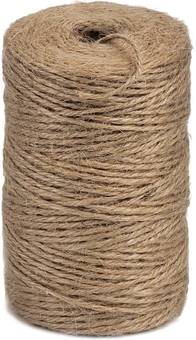 Garden Twine Strong Natural Jute 800 Feet Long Green Twine for Gardening Tomato Climbing Plant Tie Floristry Crafts Gift Wrapping Packing Decor (Green 2mm * 800feet)