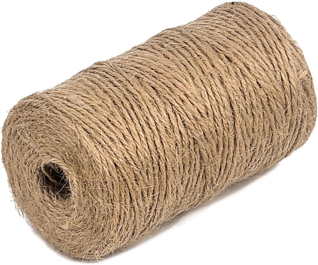 Garden Twine Strong Natural Jute 800 Feet Long Green Twine for Gardening Tomato Climbing Plant Tie Floristry Crafts Gift Wrapping Packing Decor (Green 2mm * 800feet)