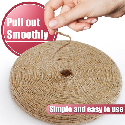 Garden Twine Strong Natural Jute 800 Feet Long Green Twine for Gardening Tomato Climbing Plant Tie Floristry Crafts Gift Wrapping Packing Decor (Green 2mm * 800feet)