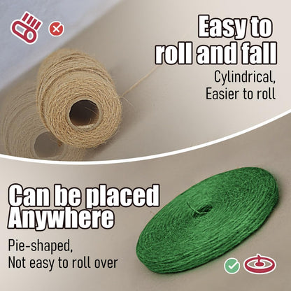 Garden Twine Strong Natural Jute 800 Feet Long Green Twine for Gardening Tomato Climbing Plant Tie Floristry Crafts Gift Wrapping Packing Decor (Green 2mm * 800feet)