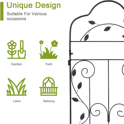4 Packs 84 * 19 inch Metal Garden Trellis for Climbing Plants Outdoor,Heavy Duty,Black Coating Rustproof Trellis for Rose, Vegetable, Flowers, Expandable,Perfect for Training Climbing Plants