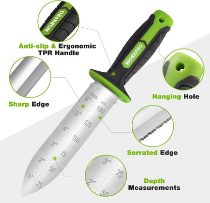 Hori Hori Garden Knife, Garden Tools with Oxford Sheath