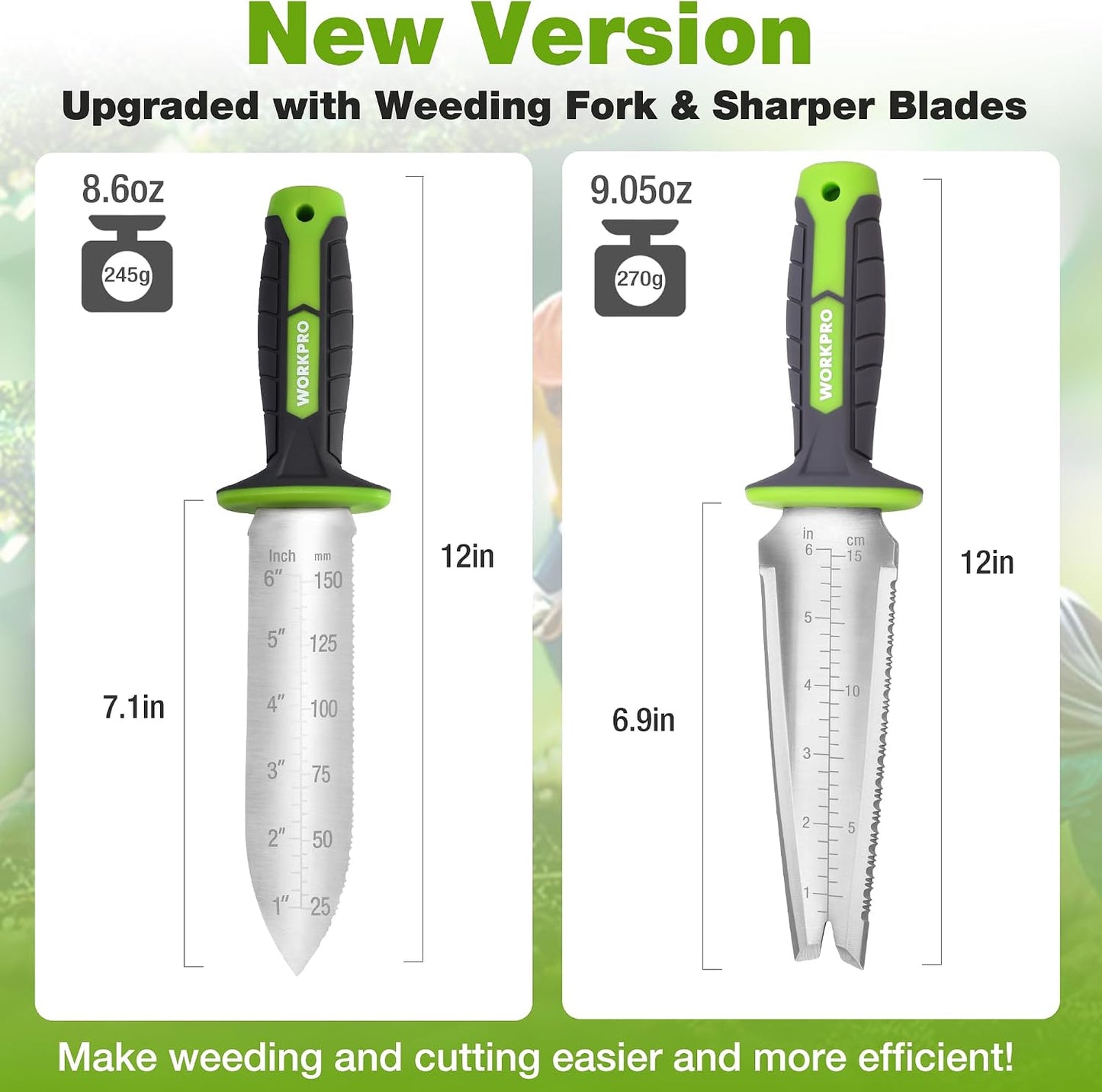 Hori Hori Garden Knife, Garden Tools with Oxford Sheath