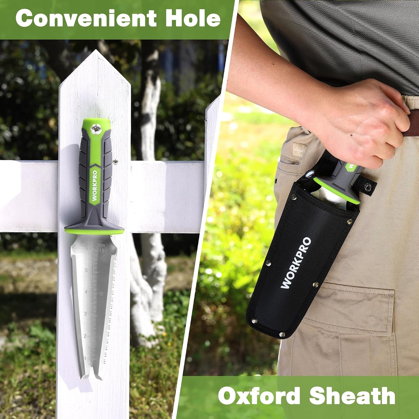 Hori Hori Garden Knife, Garden Tools with Oxford Sheath