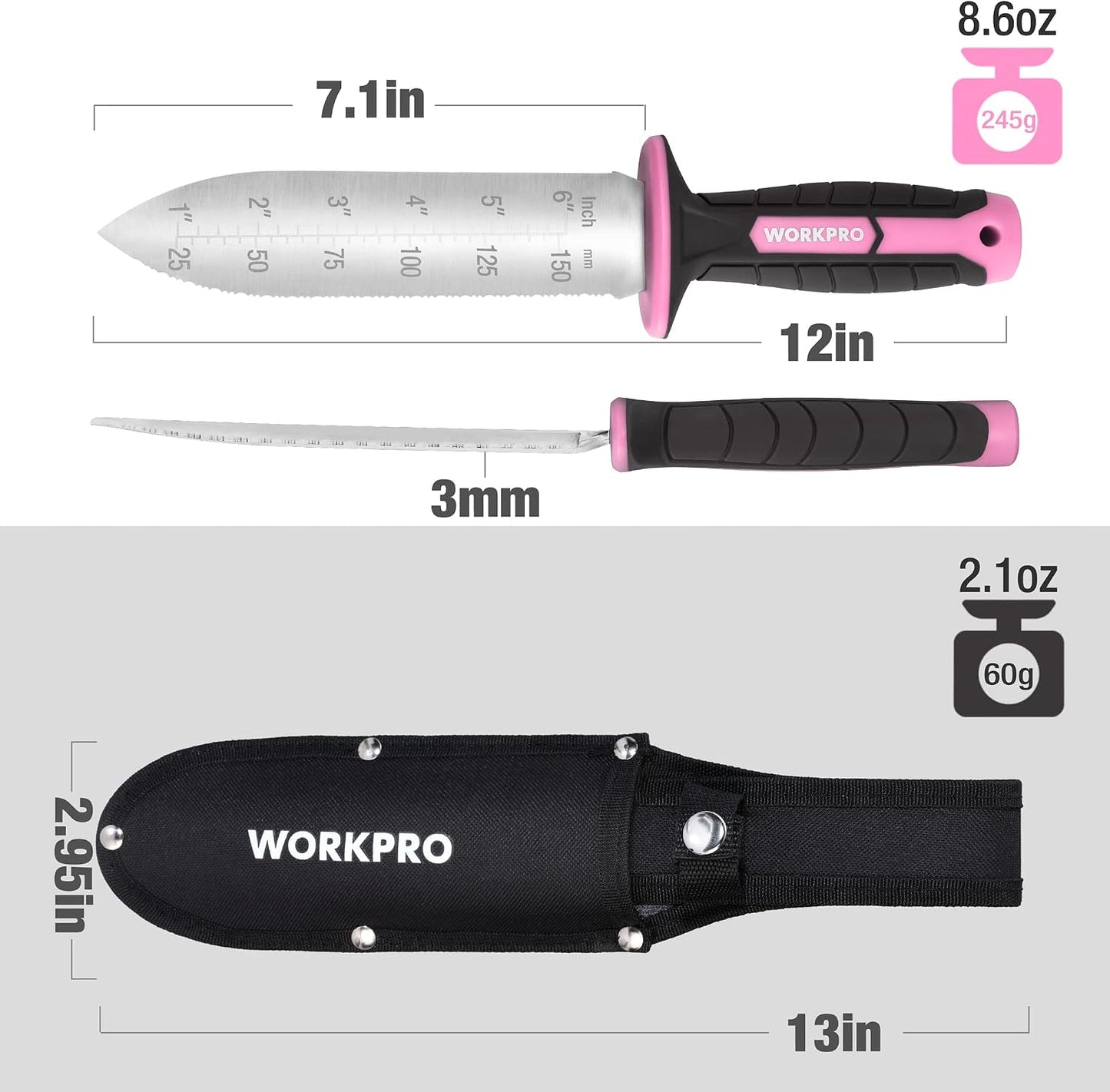 Hori Hori Garden Knife, Garden Tools with Oxford Sheath