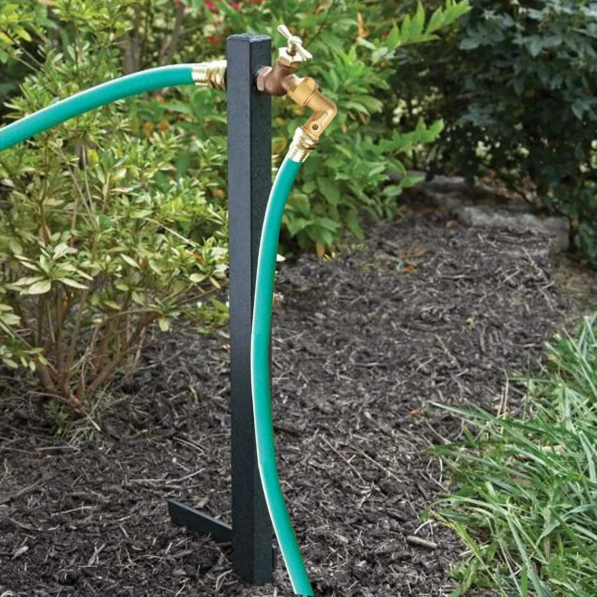 90 Degree Garden Hose Adapter with Shut Off Valves, 3/4" Solid Brass Garden Hose Elbow Connector with 2 Extra Pressure Washers (1)