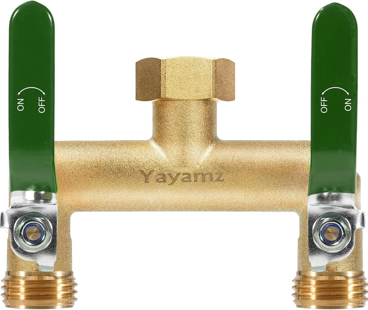 3 Way Garden Hose Splitter, 3/4" GHT Outdoor Water Spigot Splitter