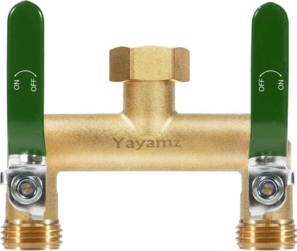 3 Way Garden Hose Splitter, 3/4" GHT Outdoor Water Spigot Splitter