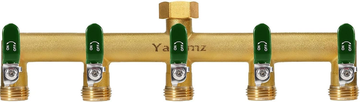 3 Way Garden Hose Splitter, 3/4" GHT Outdoor Water Spigot Splitter
