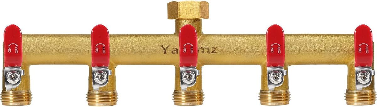 3 Way Garden Hose Splitter, 3/4" GHT Outdoor Water Spigot Splitter