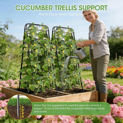 Heavy Duty Cucumber Trellis, 50" x 17" A-Frame Garden Trellis