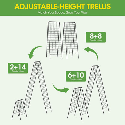 Heavy Duty Cucumber Trellis, 50" x 17" A-Frame Garden Trellis