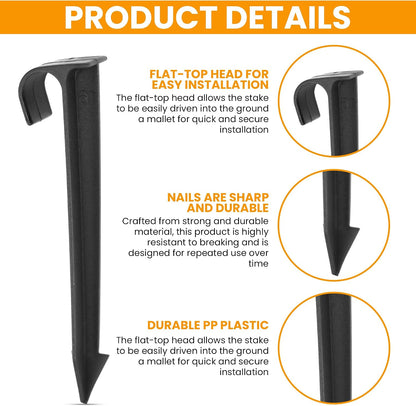 1/2" Irrigation Tubing Anchor Stakes 32-Pack