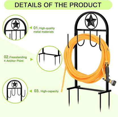 Garden Hose Holder,100ft Capacity Hose Reel,Star Style
