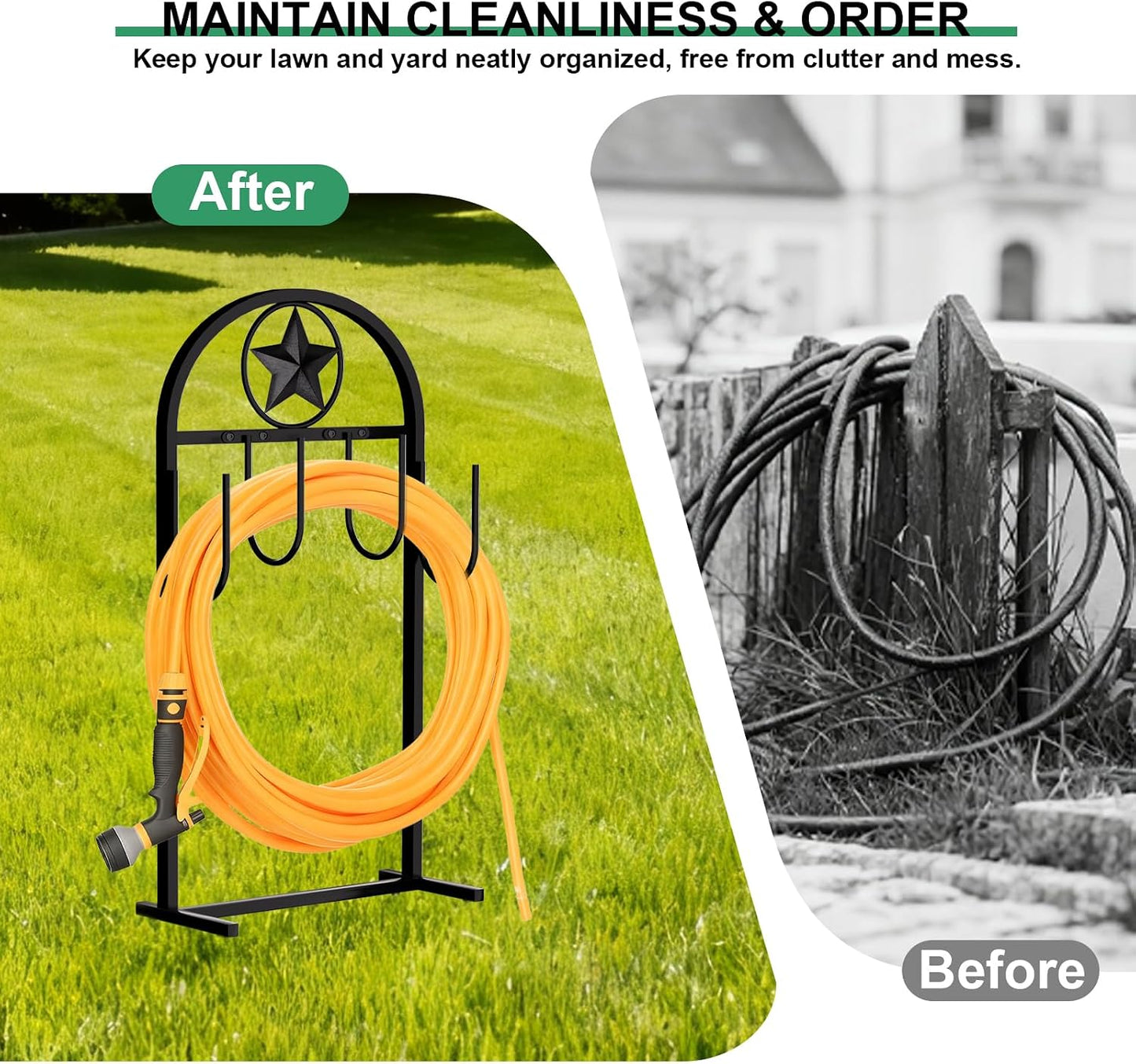 Garden Hose Holder,100ft Capacity Hose Reel,Star Style