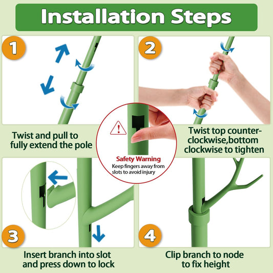 Telescoping Monstera Support Stakes, Detachable Plant Sticks 2 Pack