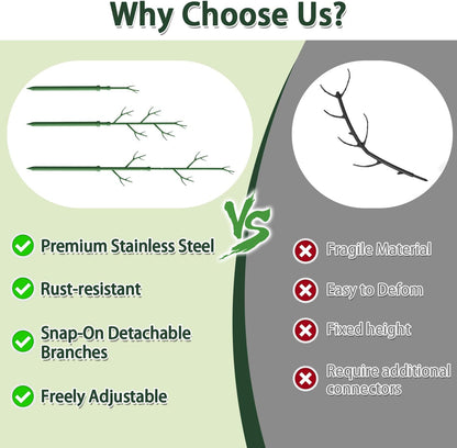 Telescoping Monstera Support Stakes, Detachable Plant Sticks 2 Pack